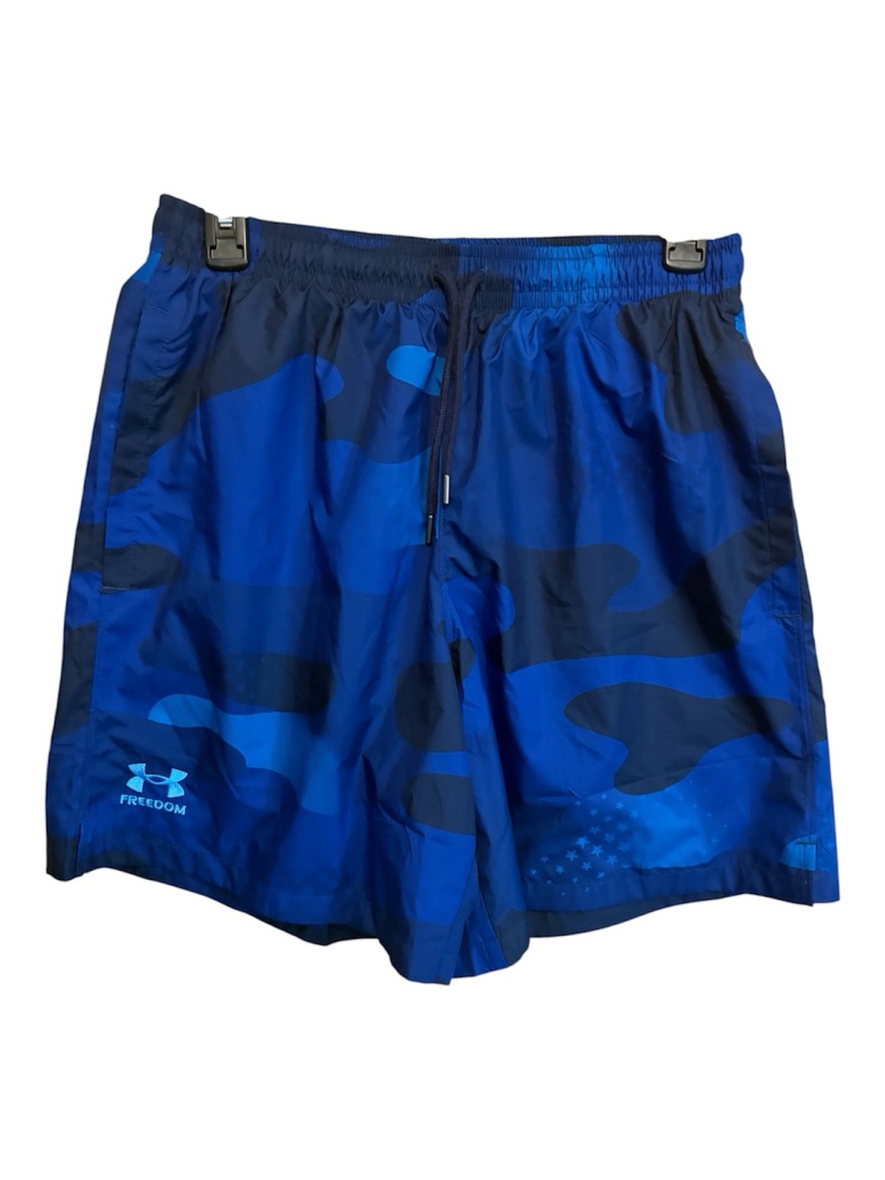 Under Armour Men's Blue Camo Athletic Swim Shorts size medium